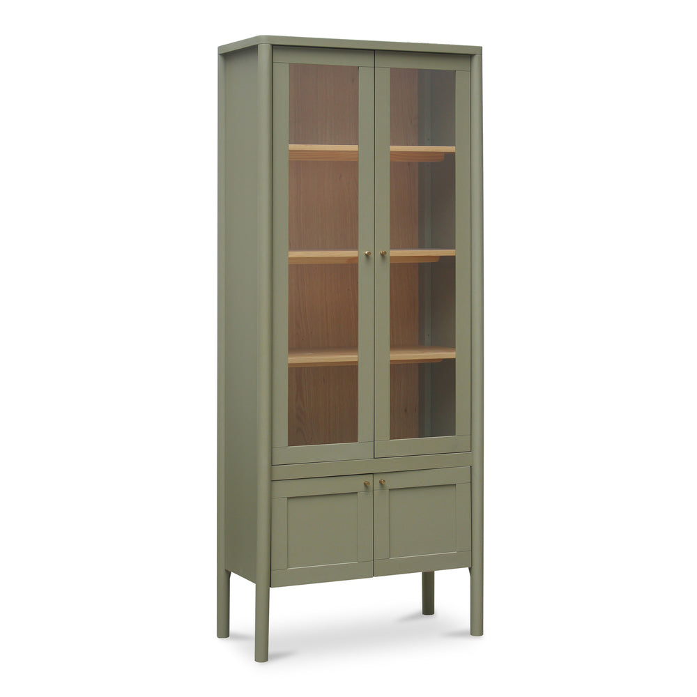 Moe's Hannah Tall Cabinet with Glass Doors