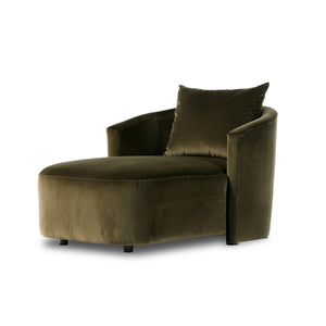 Farrah Chaise Lounge In Surrey Olive