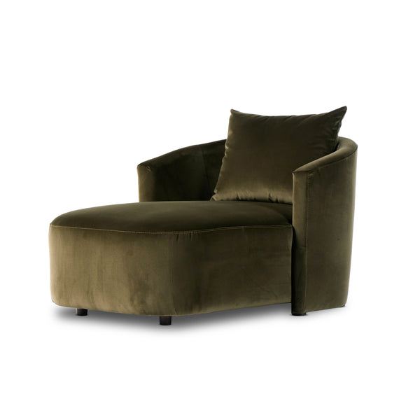 Farrah Chaise Lounge In Surrey Olive