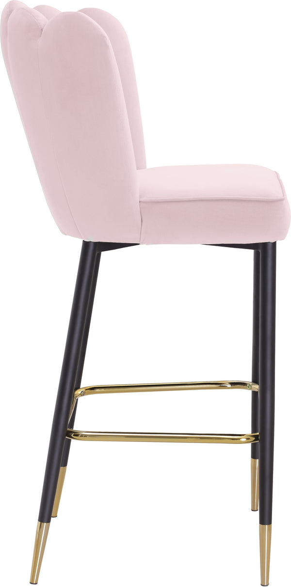 Anita Stool In Pink Velvet