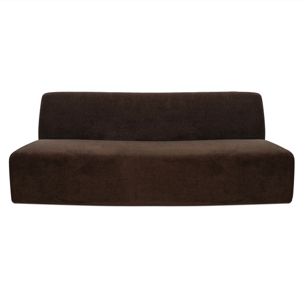 Naomi Convex Sofa Dark Brown by Moe's
