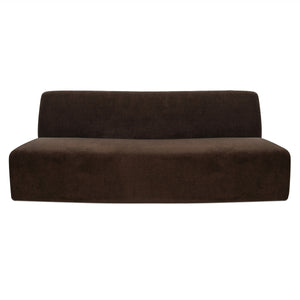 Naomi Convex Sofa Dark Brown by Moe's
