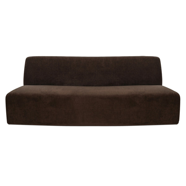 Naomi Convex Sofa Dark Brown by Moe's