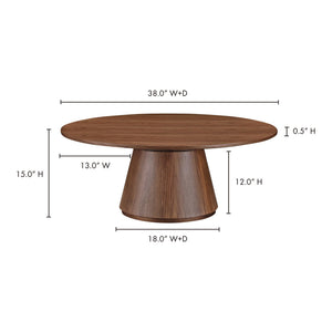Moe's Otago Coffee Table in Walnut Brown
