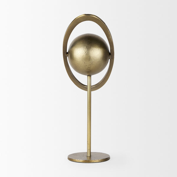 Atlas 15.0L x 7.0W x 16.0H Gold Metal Solar System Ornament
