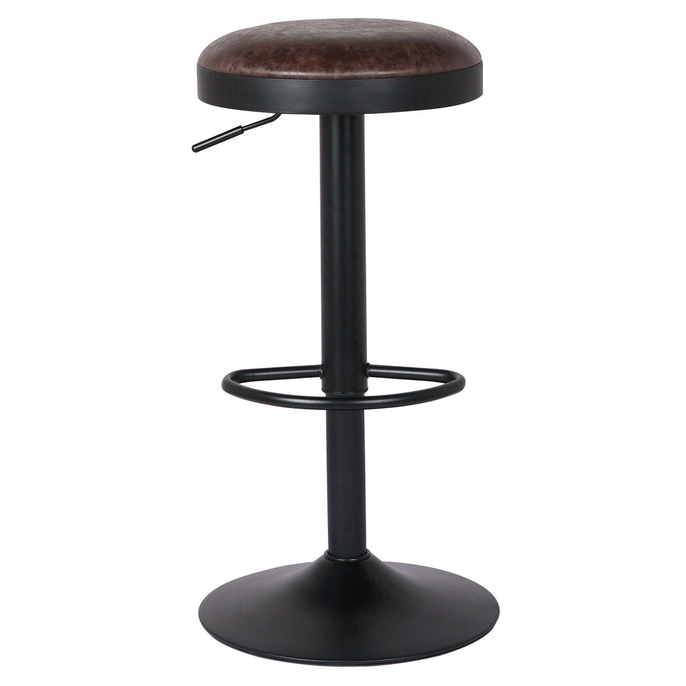 Juno Gaslift Bar Stool In Vintage Coffee Brown