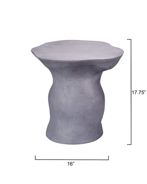 Sculpt Fiber Glass Indoor/Outdoor Side Table, Steel