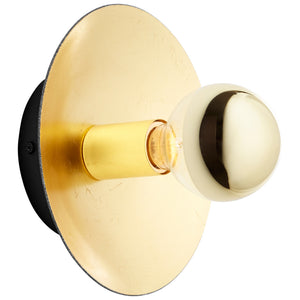 Artemis Wall Mount in Noir and Gold Leaf