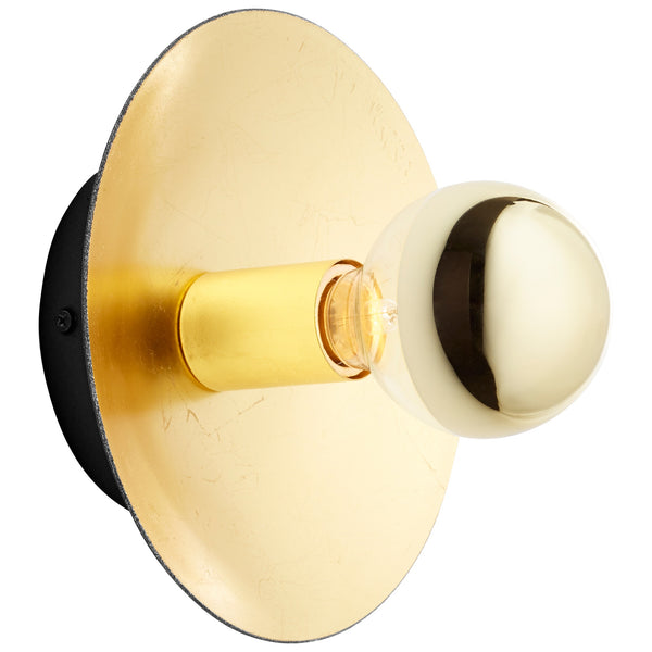 Artemis Wall Mount in Noir and Gold Leaf
