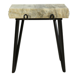 Alpert Accent Table in Light Brown Marble