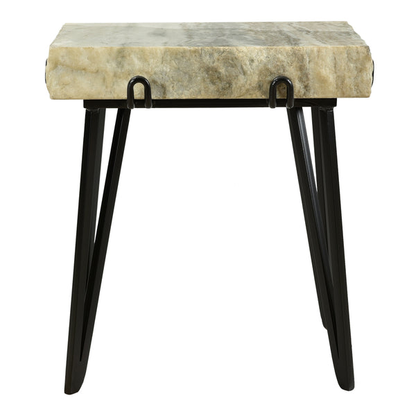 Alpert Accent Table in Light Brown Marble