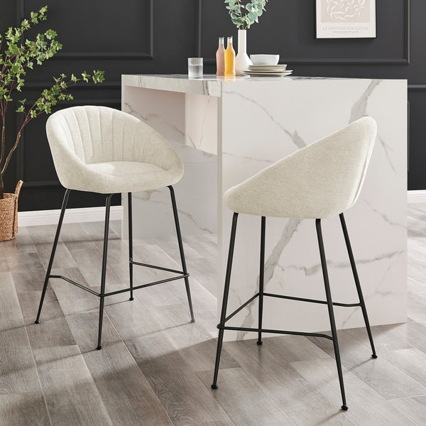 Watson KD Fabric Counter Stool, Haga Ivory