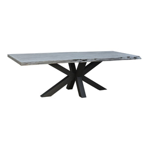 Edge Small Grey Dining Table with Iron Base