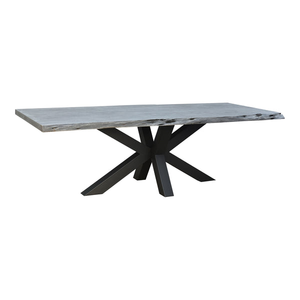 Edge Small Grey Dining Table with Iron Base