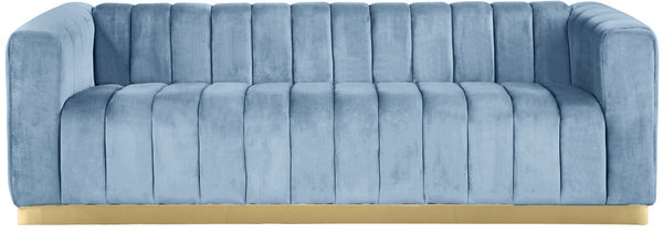 Francis Sofa In Sky Blue Velvet