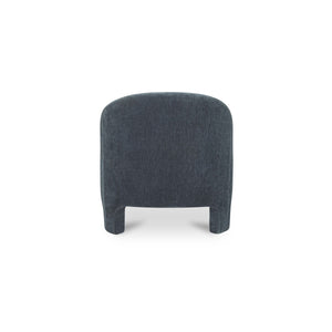 Moe's Tuva Accent Chair in Slate Blue Velvet