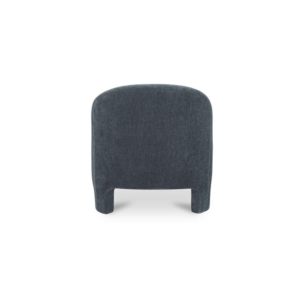 Moe's Tuva Accent Chair in Slate Blue Velvet