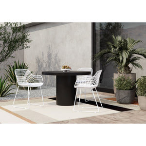 Moe's Cassius Round Outdoor Dining Table Black
