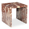 Rosa Accent Table in Rosso Levanto Marble