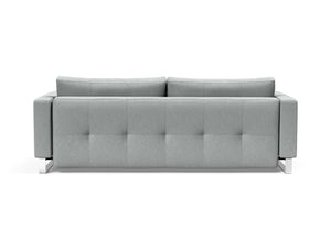 CASSIUS D.E.L. SLEEPER SOFA in MELANGE LIGHT GREY FABRIC WITH Chrome legs 538