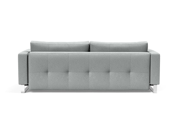 CASSIUS D.E.L. SLEEPER SOFA in MELANGE LIGHT GREY FABRIC WITH Chrome legs 538