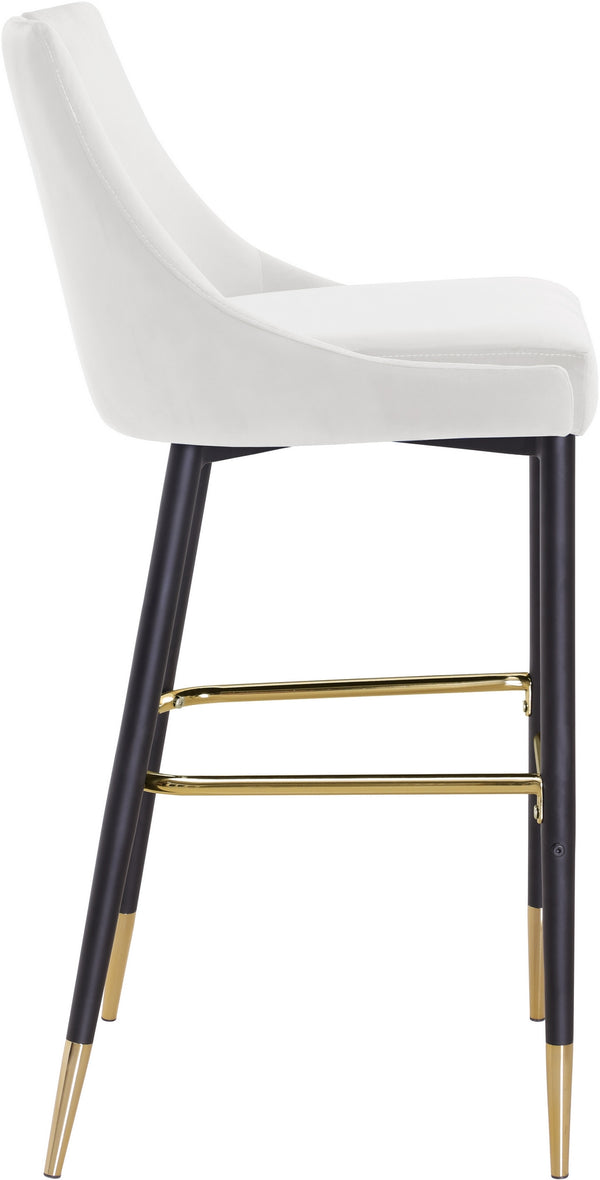 Colin Stool In Cream Velvet