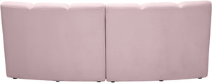 Lynda 2pc. Modular Sectional In Pink Velvet