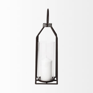 Kingston I Large Rustic Metal Framed Table Candle Holder