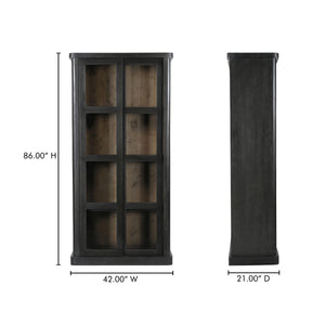Mona Tall Cabinet with Sliding Glass Doors