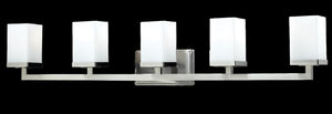 Tidal 5 Light Vanity  in Brushed Nickel Finish