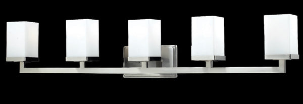 Tidal 5 Light Vanity  in Brushed Nickel Finish