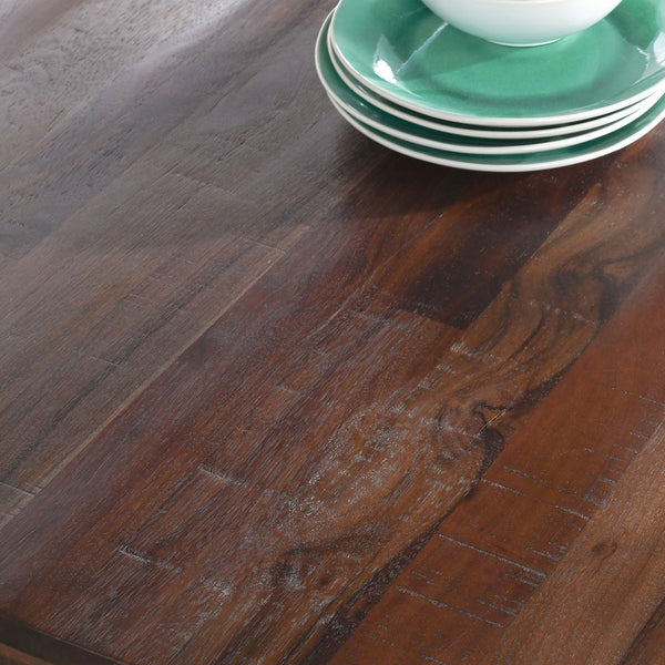 Nemi Solid Wood Rectangle Dining Table - Rustic Brown