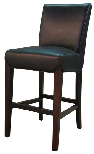 Milton Bonded Leather Counter Stool In Black
