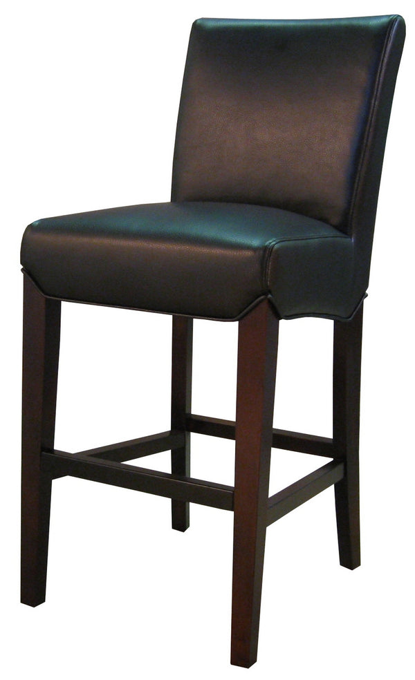 Milton Bonded Leather Counter Stool In Black