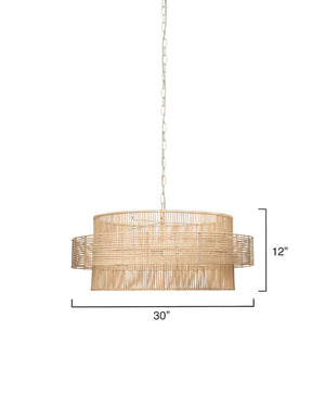 Concentric Rattan 2-Light Pendant