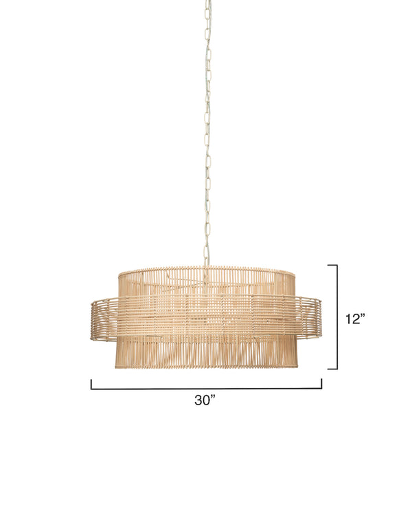Concentric Rattan 2-Light Pendant