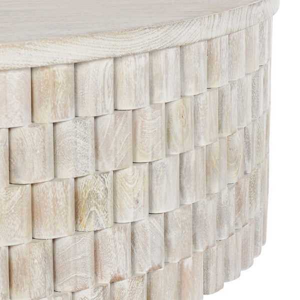 Norwood Solid Wood Round Coffee Table - Coastal White