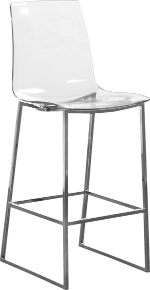 Winston Stool In Chrome Metal/Lucite Polycarbonate