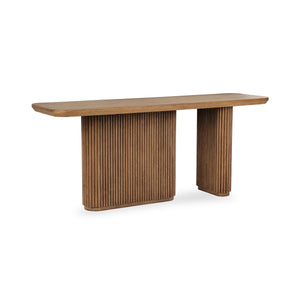 Vander Solid Wood Console Table with Oak Veneer