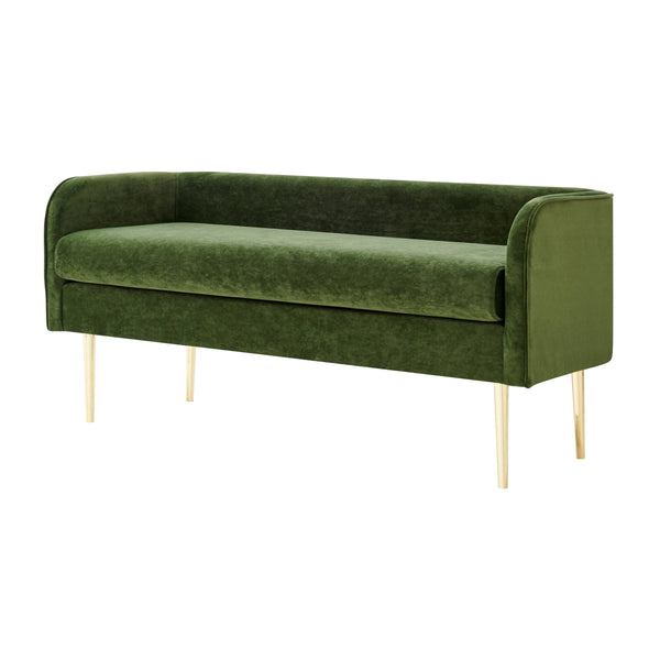Marsha KD Velvet Bench, Dainty Green