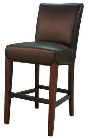 Milton Bonded Leather Counter Stool In Coffee Bean