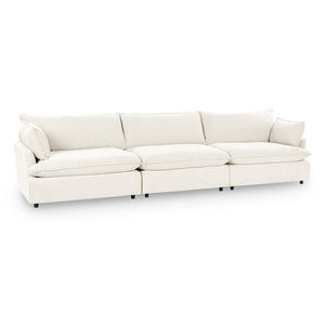 Caplan 3-Piece Sectional in Elite-Ivory with Deep Seating