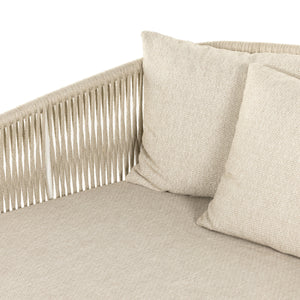 Porto Outdoor Day Bed In White Aluminum