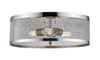 Meshsmith 3 Light Flush Mount in Chrome Finish