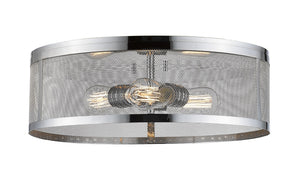 Meshsmith 3 Light Flush Mount in Chrome Finish