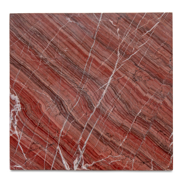 Moe's Blair Accent Table in Rosso Levanto Marble