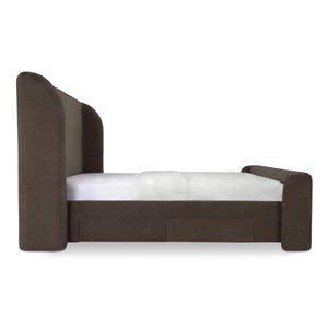 Moe's Sophia Queen Storage Bed Brown