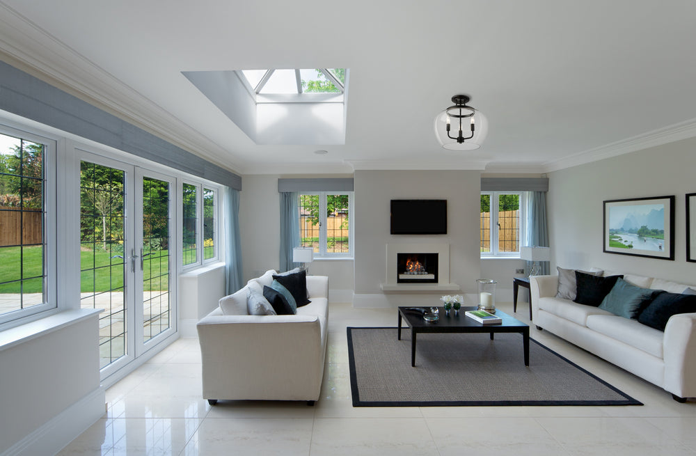 Joliet 3 Light Semi Flush Mount in Matte Black Finish