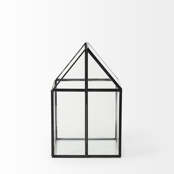 Sikes (Medium) 8L x 8W x 13H Hut Terrarium W/Glass Base