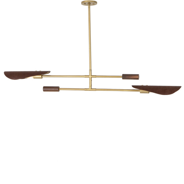 Astrid Double Pendant-D Brown Leather